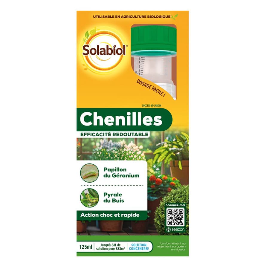 Insecticide chenilles concentré 125 ml - Solabiol
