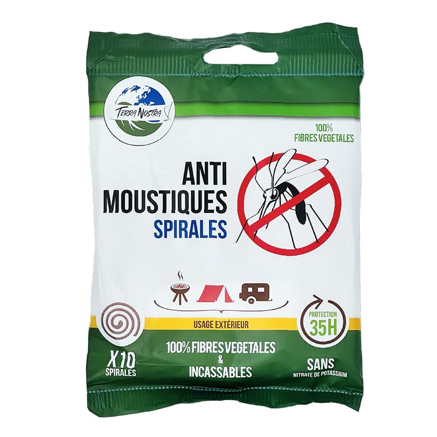 10 spirales anti-moustiques fibres végétales - Terra Nostra