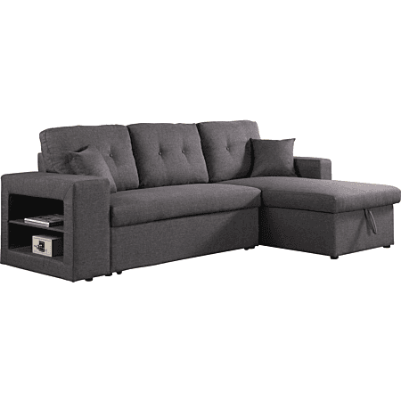 Canapé d'angle convertible/réversible "Axel" - 3 places - Gris