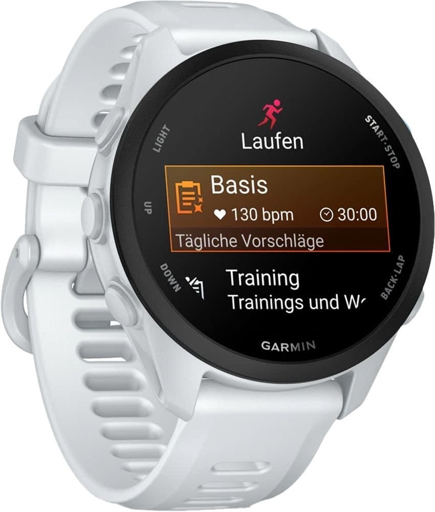 Garmin Forerunner 70 – GPS Multisport Smartwatch - Steinweiss