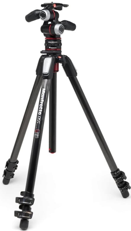 MANFROTTO Trípode 055 de carbono de 3 secciones + rótula 3D + MOVE