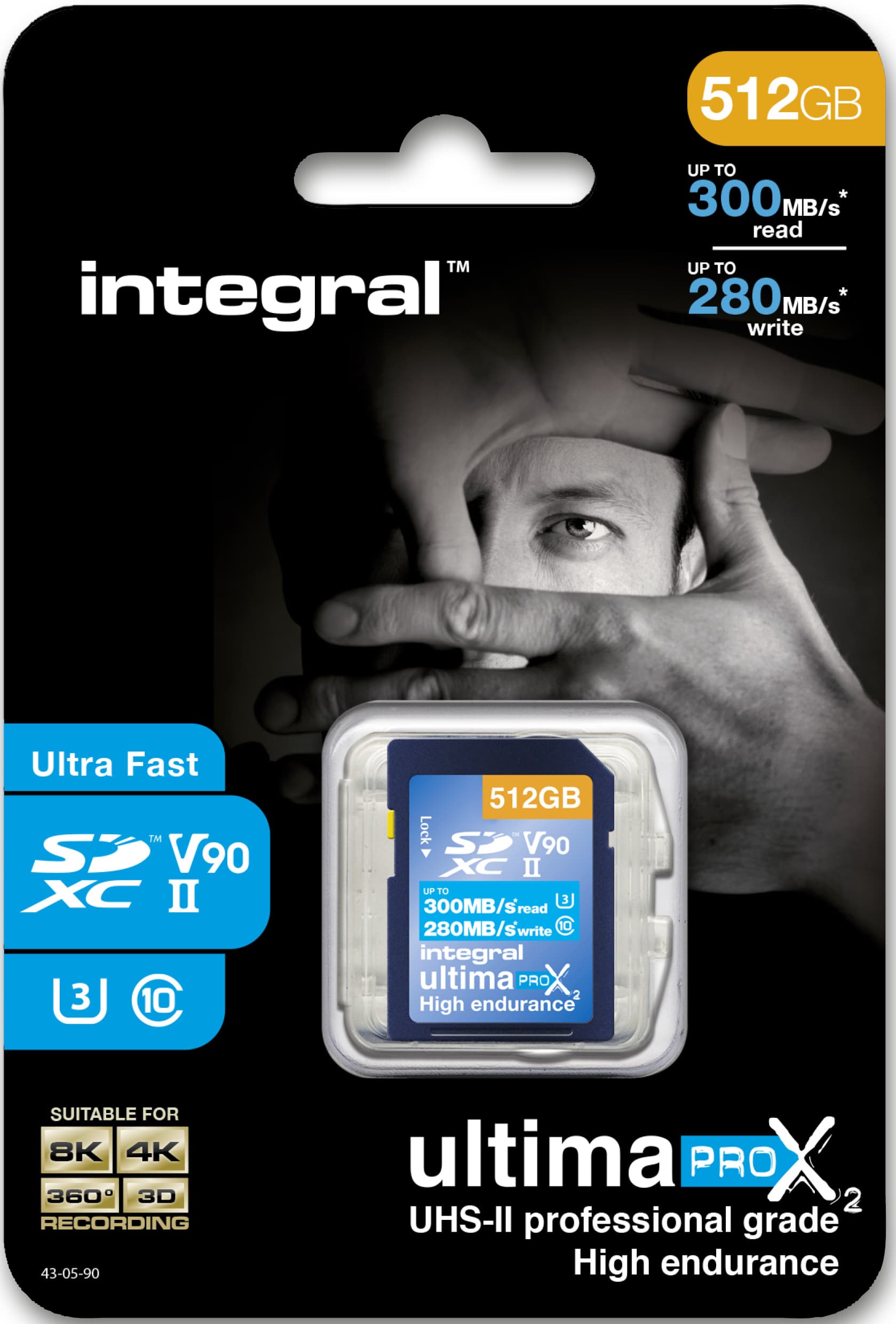 INTEGRAL Tarjeta SDXC Ultima Pro X2 512GB V90 (300/280 MB/s)