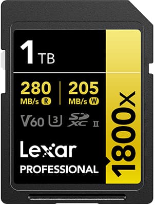 LEXAR Tarjeta SDHC Gold Series UHS-II (1800x) 1TB V60