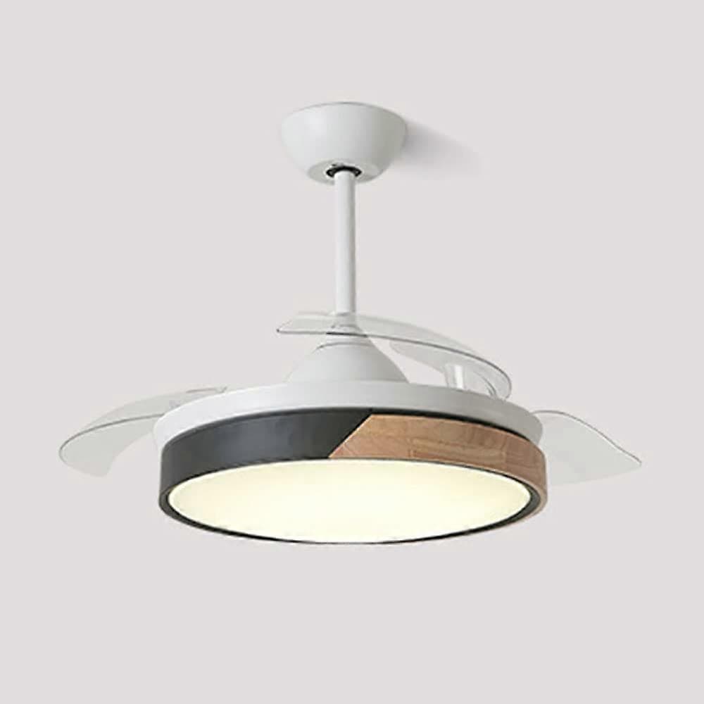 Ventilador de techo LED moderno con luz, silencioso y de bajo consumo, mando a distancia, aspas de acrílico 90cm