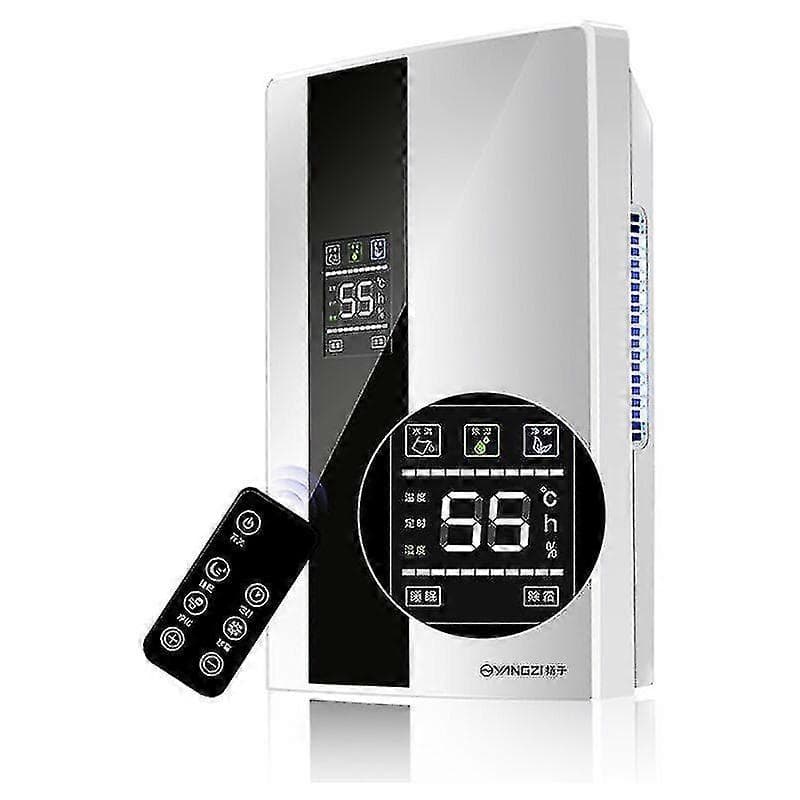 Deshumidificador 600 ml/día, deshumidificador eléctrico silencioso con depósito de 2500 ml, drenaje continuo, temporizador de 24 h con mando a distanc