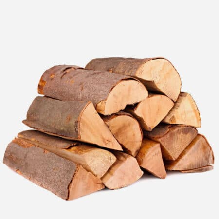 Troncos de madera dura de roble secados en horno, malla de 22L.
