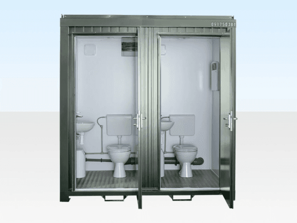 1+1 WC doble con conexión de agua, 2,44 m x 1,52 m (verde botella)