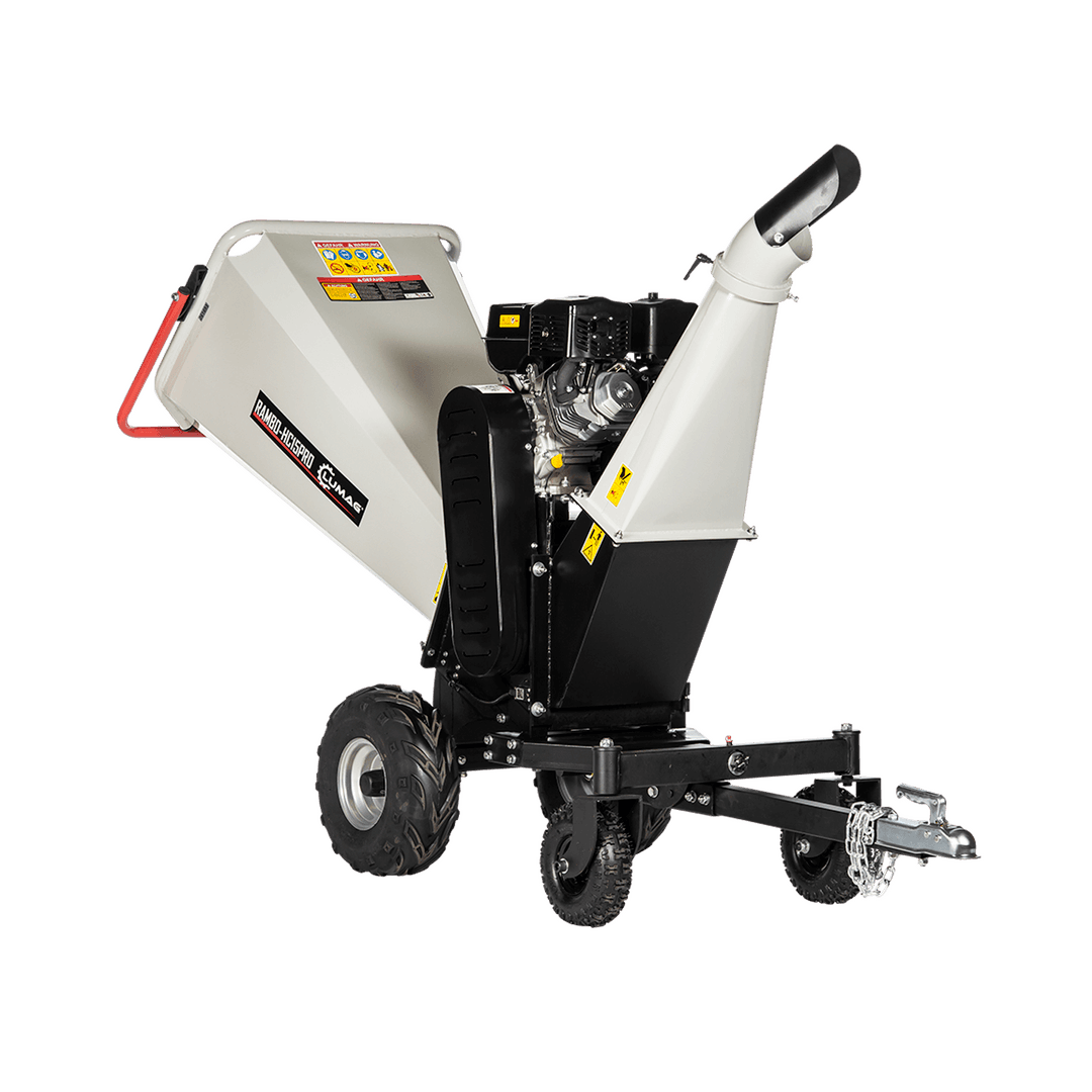 LUMAG RAMBO-HC15PRO – Benzin-Häcksler – Trommel, Pendelachse