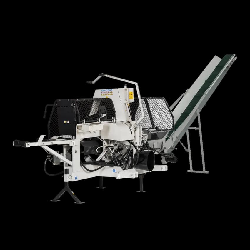 LUMAG SSA400Z | Zapfwellen-Sägespaltmaschine mit Fördenband
