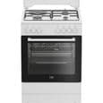 Cuisinière mixte - BEKO - FBS63031WCS - 3 gaz + 1 électrique - Four catalyse - Classe A
