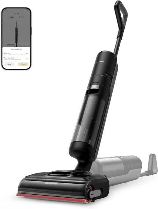 DREAME H15 Pro Aspirateur Laveur, Aspirateur balai, AI DescendReach, Triple arte, 21 kPa, antinuds, Lavage Brosse immersif 100C,
