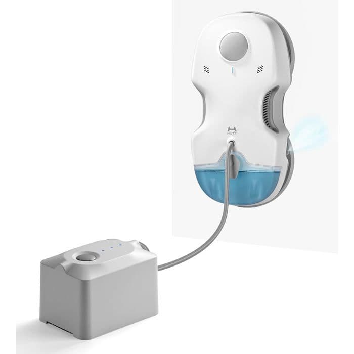 HUTT S7 Plus Robot Nettoyeur de Vitre avec Alimentation Portable, Robot Lave Vitre sans Fil avec Gicler l'eau Automatique