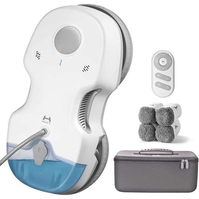 HUTT S7 Robot Lave Vitre 5500Pa, Gicler l'eau Automatique, Châssis 3D Flottant, Système de Protection Multiples, Télécommande