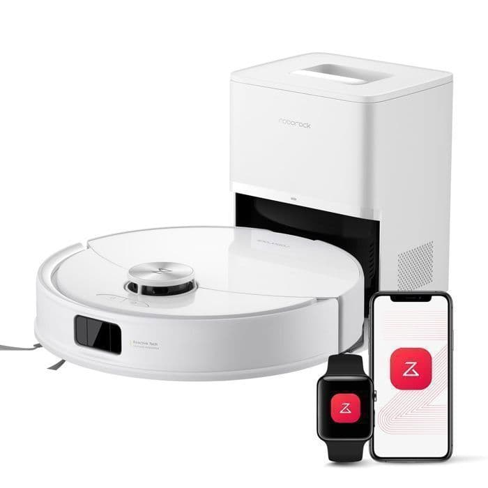 Roborock Q10 S5+ Aspirateur Robot avec station de lavage,10000 Pa Aspiration, Navigation & Cartographie, Évitement d'obstacles, APP