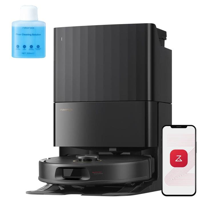 Roborock Qrevo S5V- Upgrade du S7 Max Ultra -12000 Pa -Aspirateur Robot Laveur avec Station -Séchage à l'air Chaud-Noir