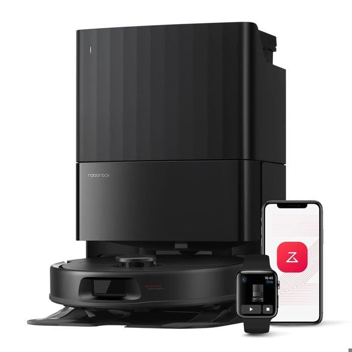 Roborock QV 35A Aspirateur Robot Laveur, 8000Pa , -Upgrade du Qrevo Plus , Serpillière Rotative 200 TR/Min & Relevable 10mm- Noir