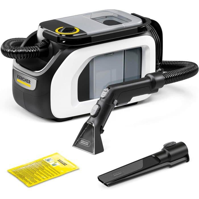 Shampouineuse Se 3 Compact,Aspiration : 500W,Réservoir Eau : 1,7L,Surface : 2,76M2,Poids : 4,1Kg,Flexible D'Aspiration,Buses