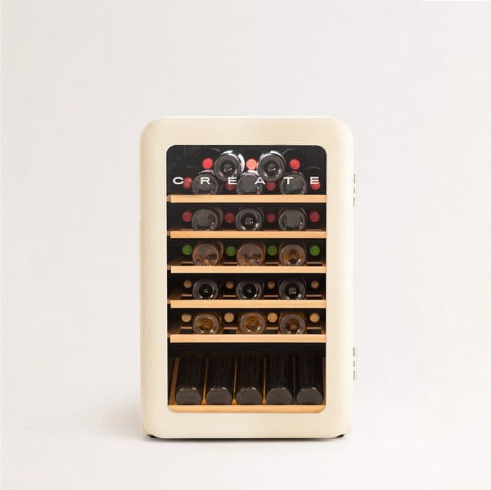 Cave à vin rétro - Create - WINECOOLER - 12, 45 ou 76 bouteilles - Température réglable - Éco-responsable