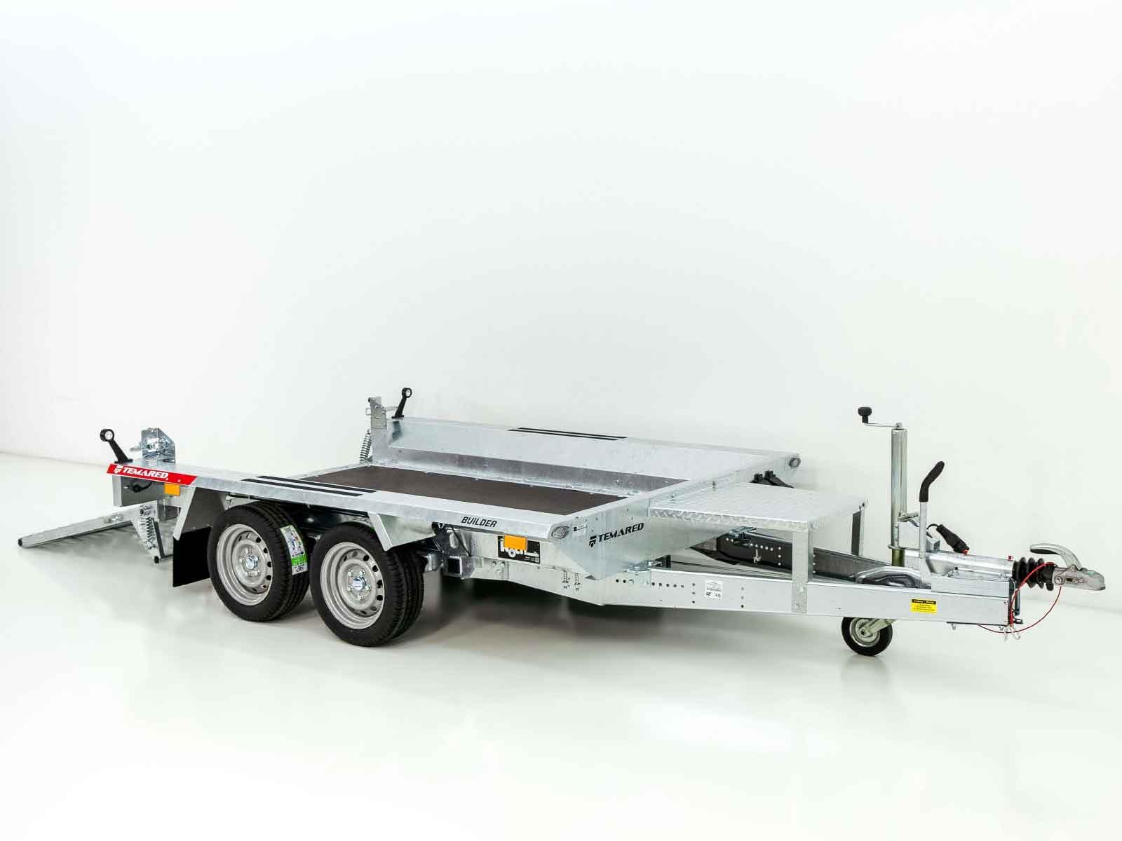 Temared Baumaschinenanhänger Builder 153x260cm 2,7t | Rampe - Neu