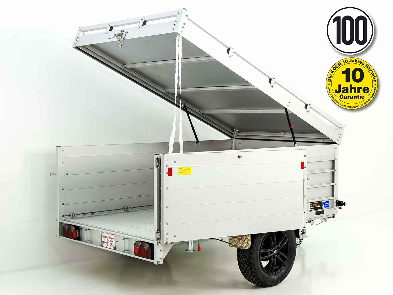 Deckelanhänger „CROSSLINE“ 150x250cm 1300kg | Höhe 80cm | Aluboden | Typ 6.13 - Neu