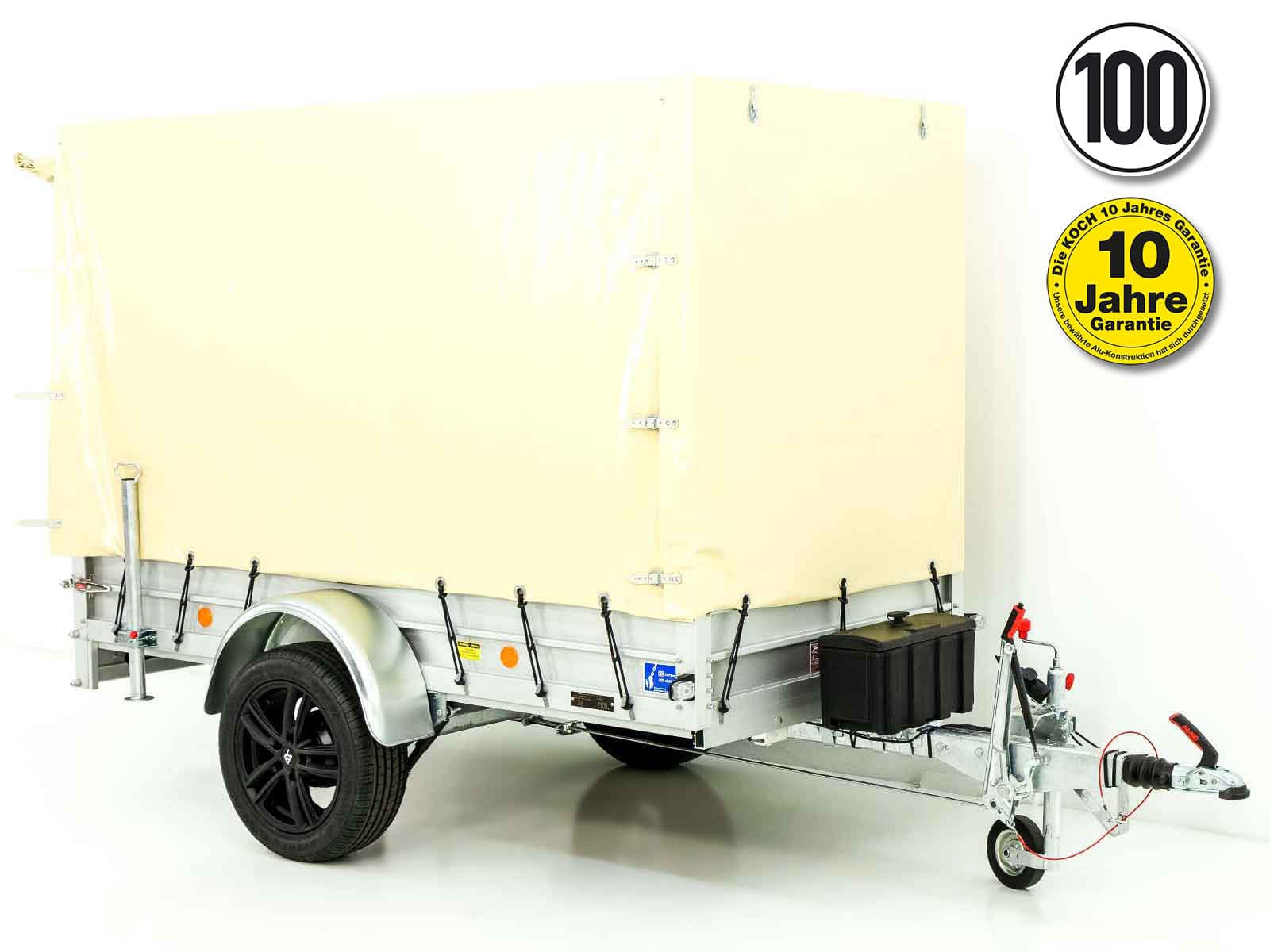 -Anhänger „Edition 35“ Hochplane 160cm 125x250cm 1300kg | Typ 4.13 | Elfenbein Beige - Neu