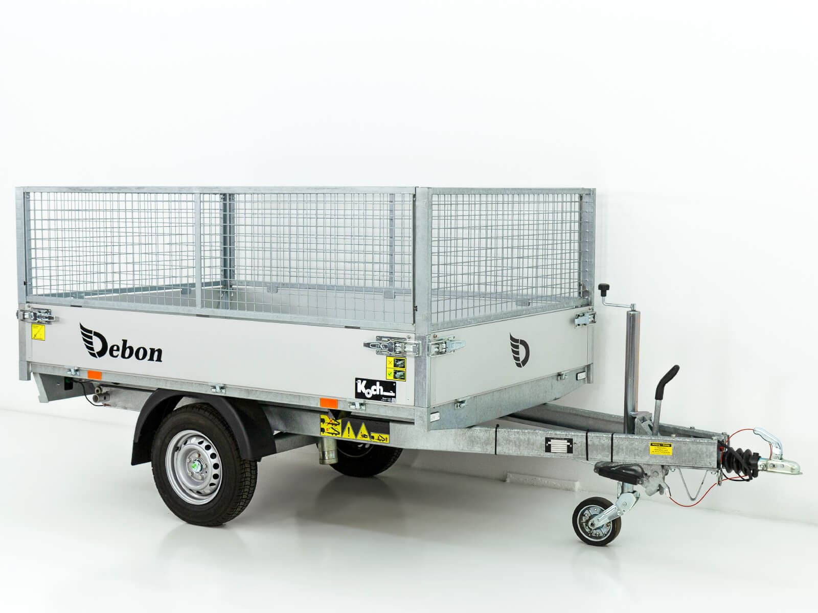 Debon Heckkipper 150x250cm 1,3t | E-Pumpe | Gitter 60 cm - Neu