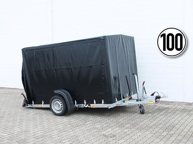 Vezeko Absenkanhänger 162x272x155 1,3t Hochplane schwarz - Neu