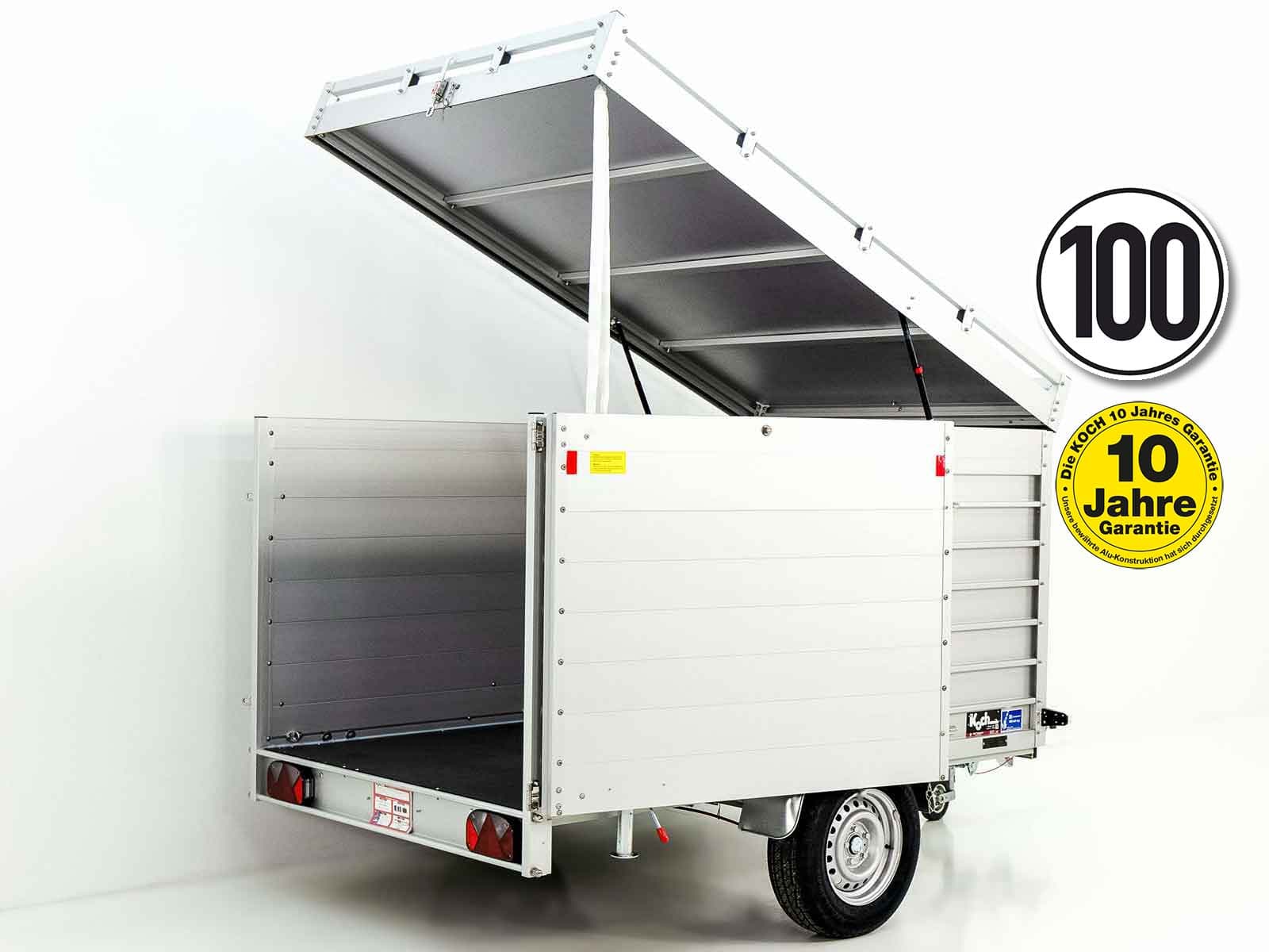 Deckelanhänger 150×250 cm Höhe: 125 cm 1300 kg | Typ 6.13 | Seitentür - Neu