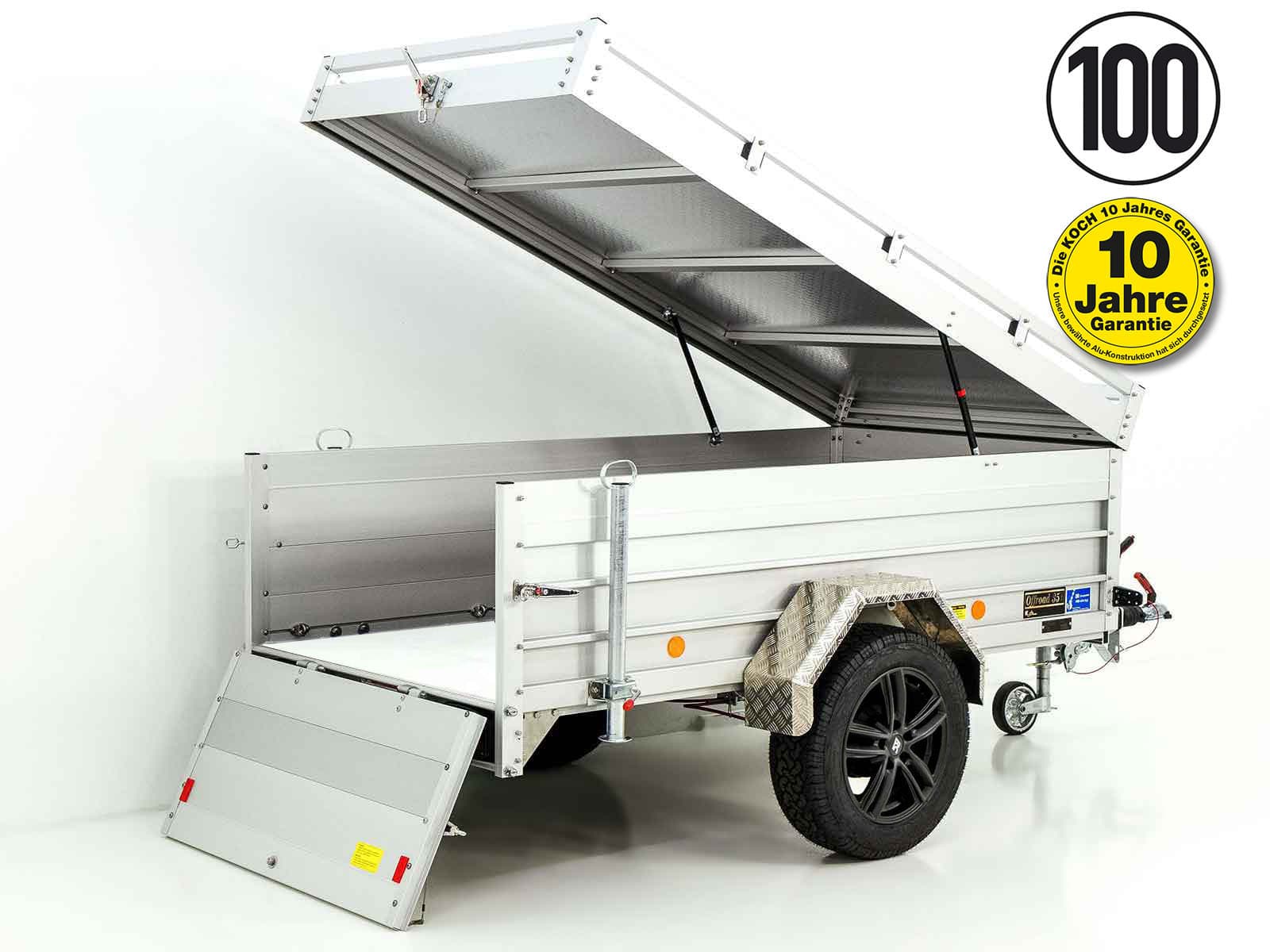 Deckelanhänger „CROSSLINE“ 125x250cm 1300kg | Höhe 65cm | Aluboden | Typ 4.13 - Neu
