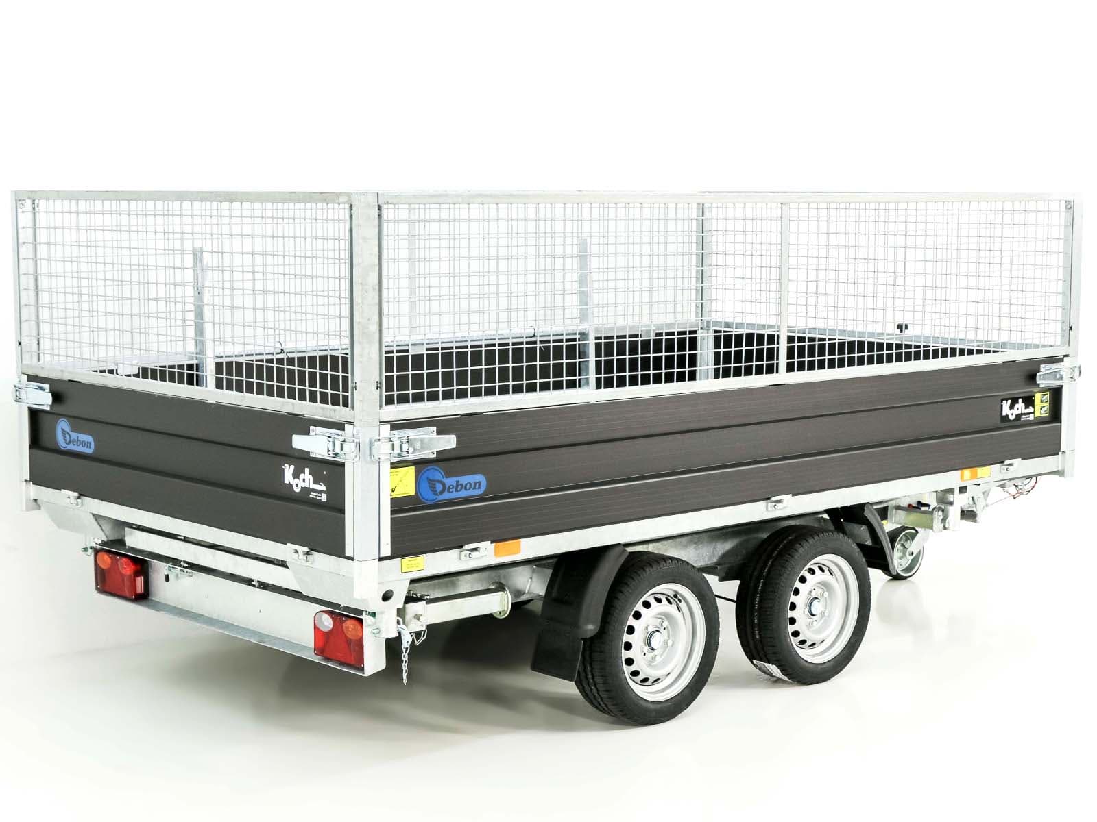 Debon Dreiseitenkipper 180×324 3,5t | Black Edition | Gitter | Rampen | Stützen - Neu