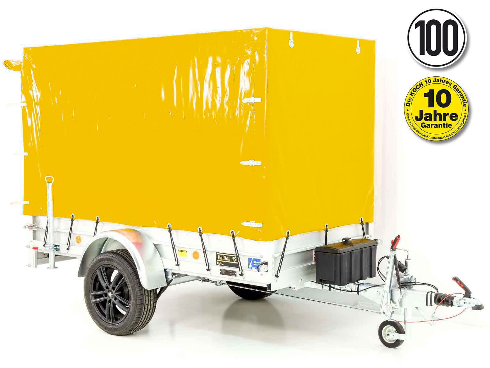 -Anhänger „Edition 35“ 125x250cm 1300kg | Typ 4.13 | Hochplane 160cm Gelb - Neu