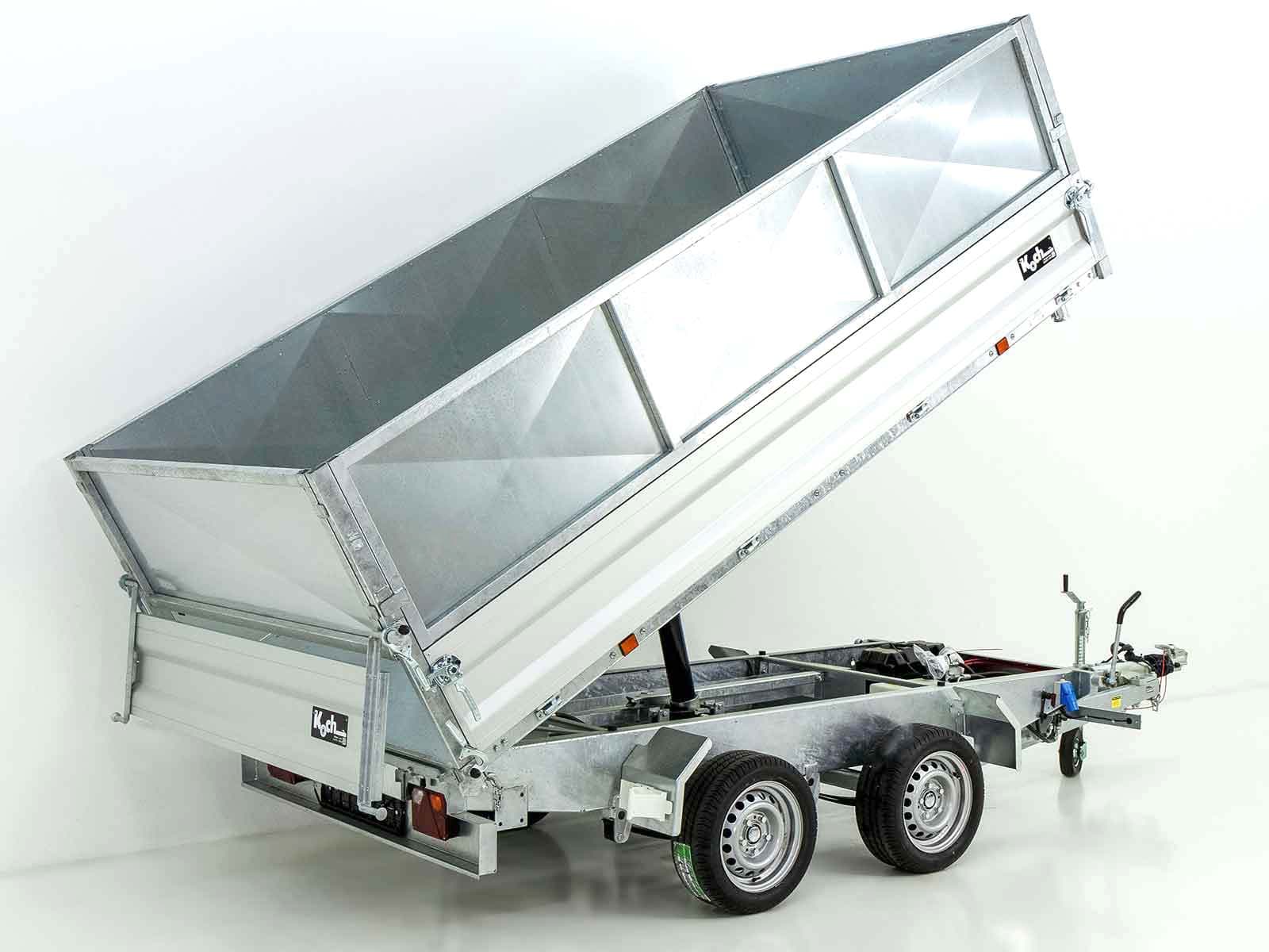 Variant Dreiseitenkipper VDK 168×320 3,0t | E-Pumpe | Stahlbordwandaufsatz 60 cm - Neu