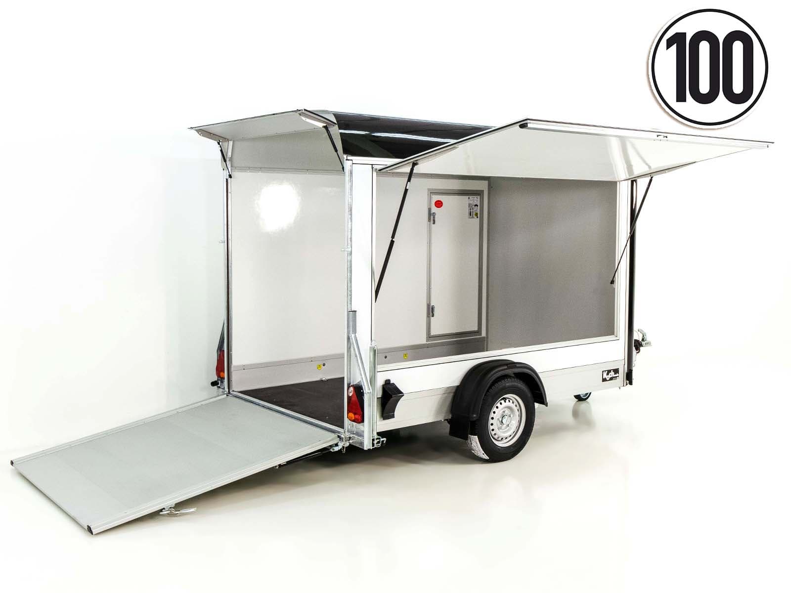 Debon Kofferanhänger C300 Sandwich 148x295cm H:190cm 1,3t | Alu | Polybug | Tür | Klappe | Schwarz - Neu