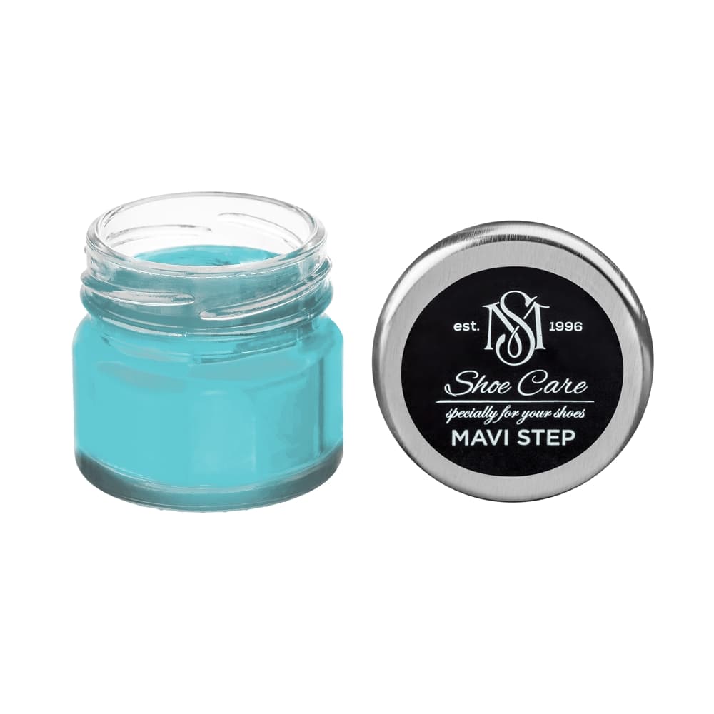Suede, Nubuck & Matte Leather Renovator NCS (S 1040-B30G) (Blue-Turquoise), MAVI STEP Multi Oil Balm E07, Condition & Restore