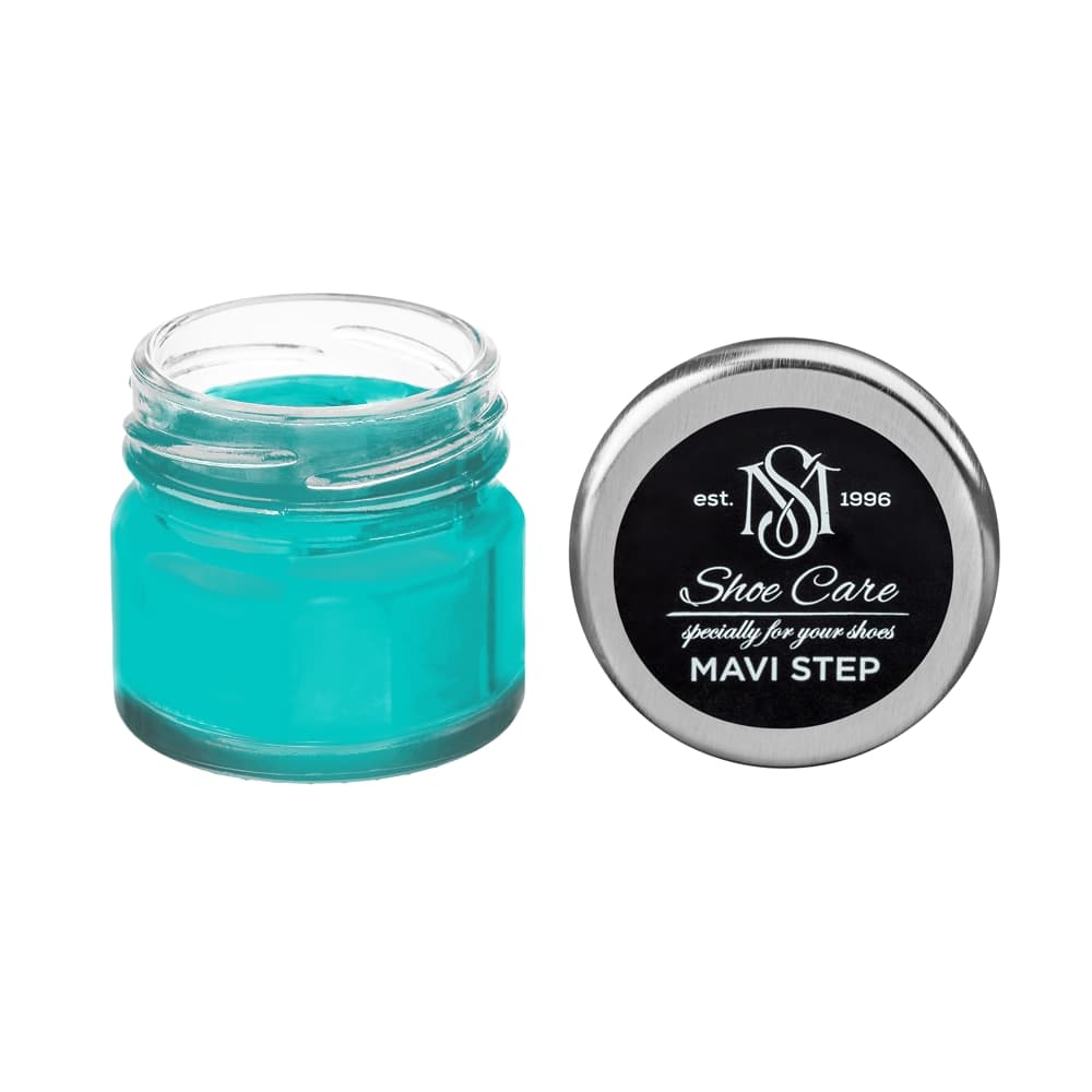 Suede, Nubuck & Matte Leather Renovator NCS (S 1050-B50G) (Turquoise with Gold), MAVI STEP Multi Oil Balm E07, Condition & Restore