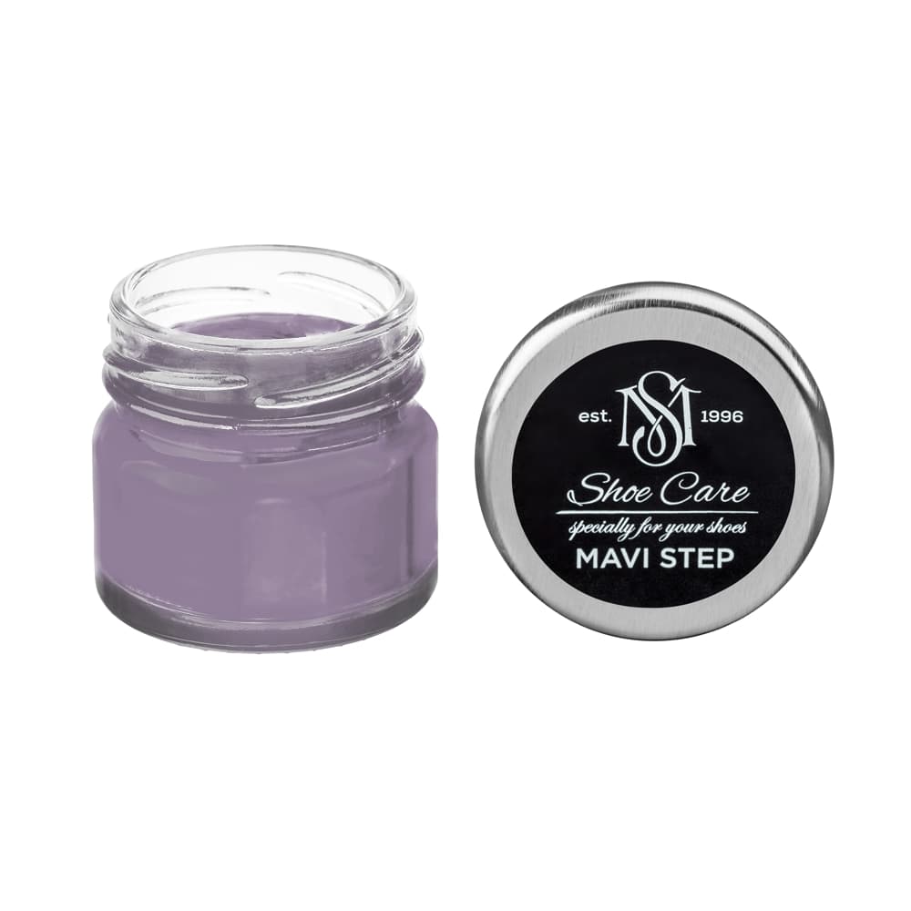 Suede, Nubuck & Matte Leather Renovator NCS (S 4020-R50B) (Purple with Mint), MAVI STEP Multi Oil Balm E07, Condition & Restore