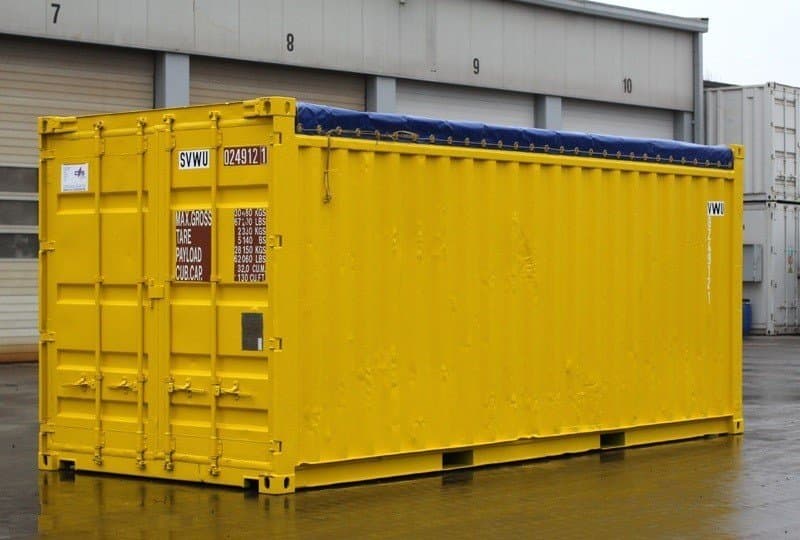 Neuer 20-Fuß-Open-Top-Container, 33 m³, Plane 2 mm, Kran-Ösen, EU-Lieferung, sofort verfügbar
