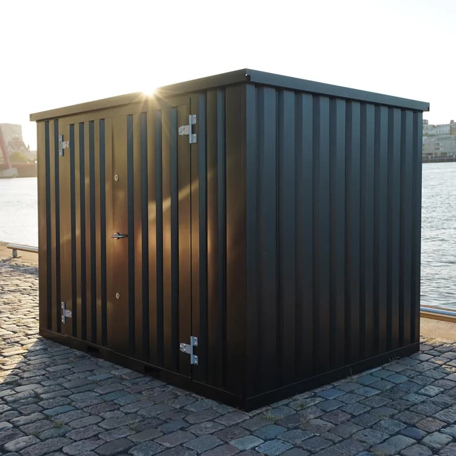 Modulcontainer 3×2 m Schwarz LL – Zerlegbarer Lagercontainer mit modularem Aufbau