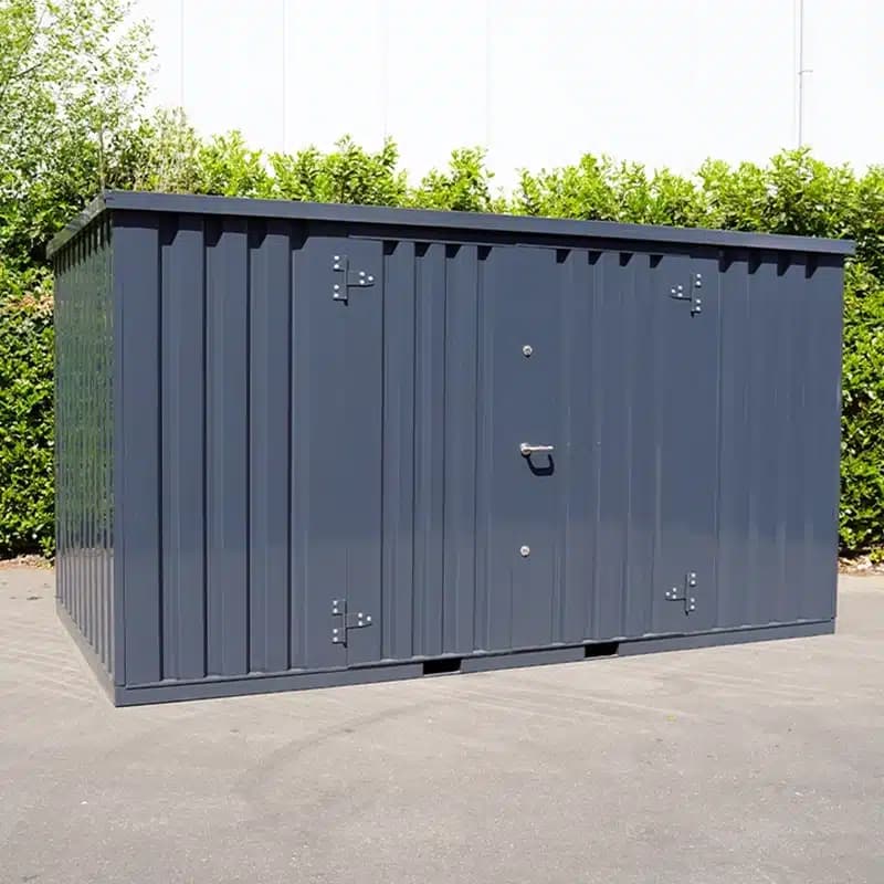 Faltbarer Container 4×2 m Anthrazit LL – Modularer Lagercontainer RAL 7016 zur Selbstmontage