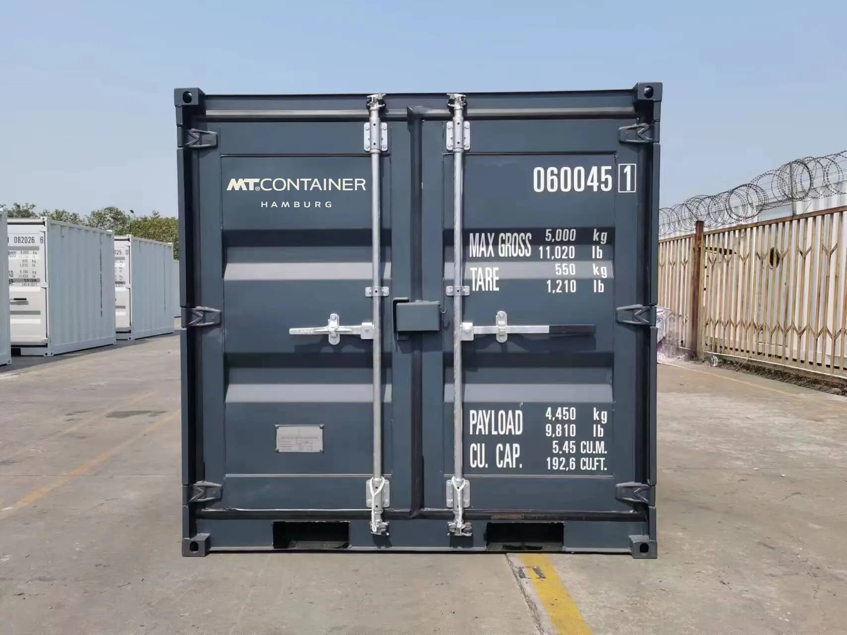 Neuer 6-Fuß-Mini-Container, 5,45 m³, 4,45 t Zuladung, verschweißt, ideal für Baustelle & Werkstatt, ab Hamburg lieferbar