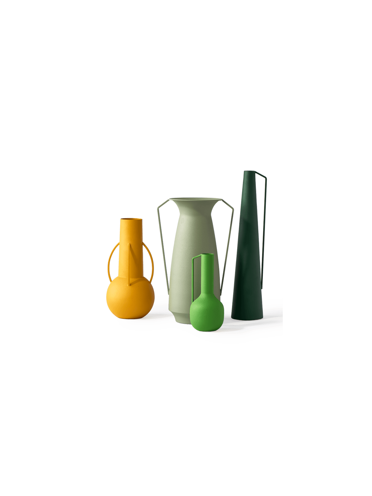 Ensemble de vases, collection Roman Vert Olive  - Pols Potten 