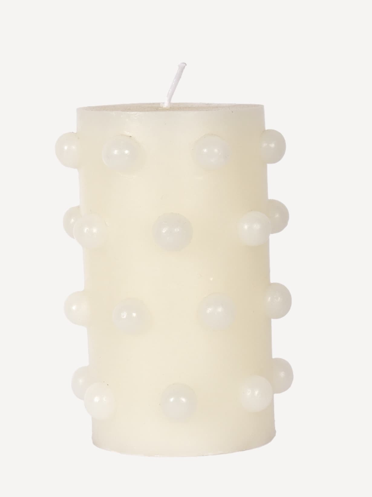 Bougie boules en cire, Pillar Blanc  - Opjet 