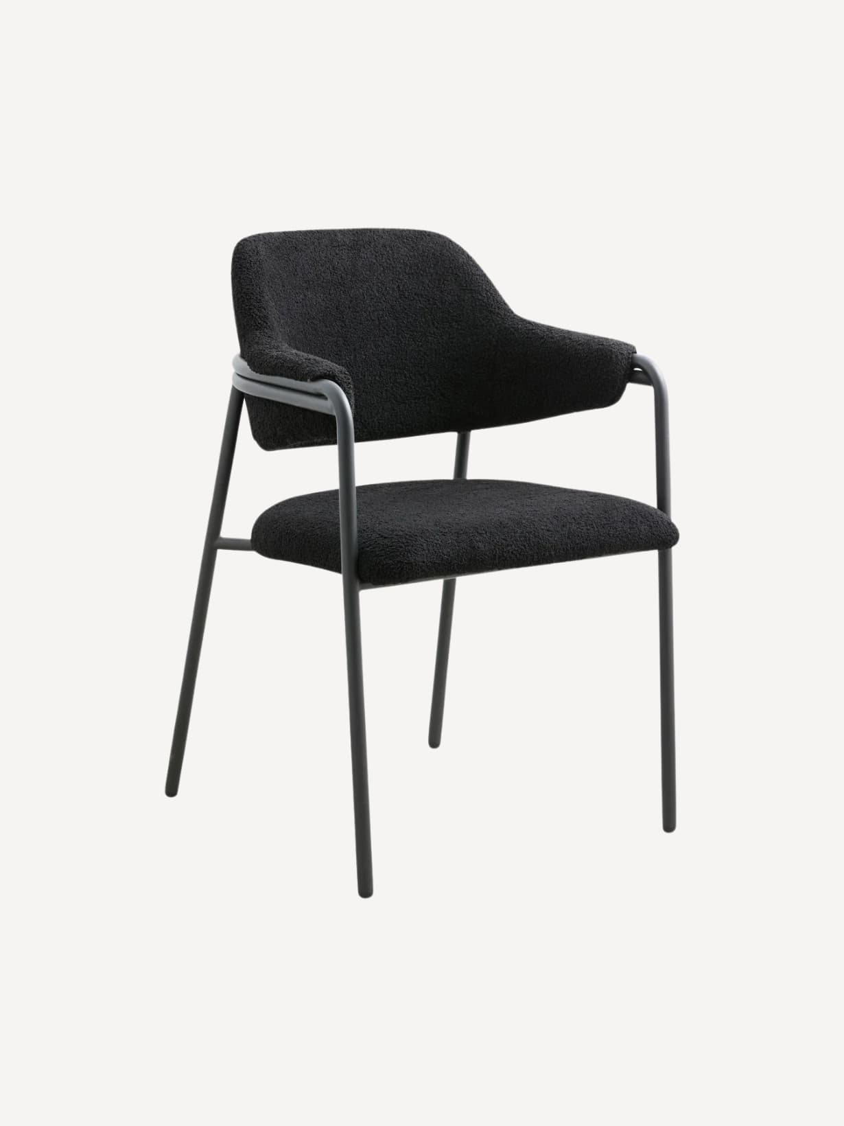 Chaise en acier inoxydable, Albert Noir  - NORDAL 