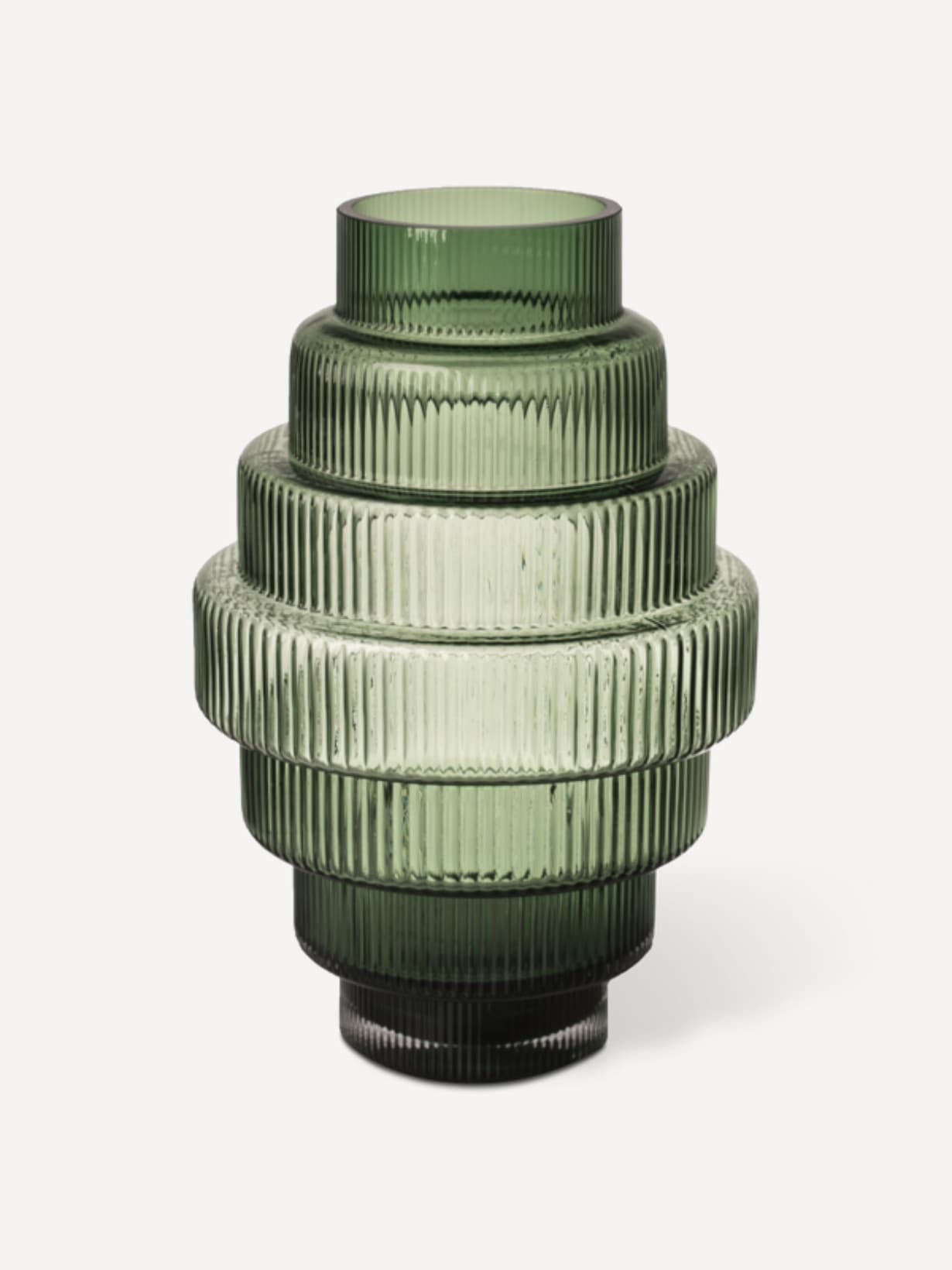 Vase en verre soufflé, Steps S Vert  - Pols Potten 