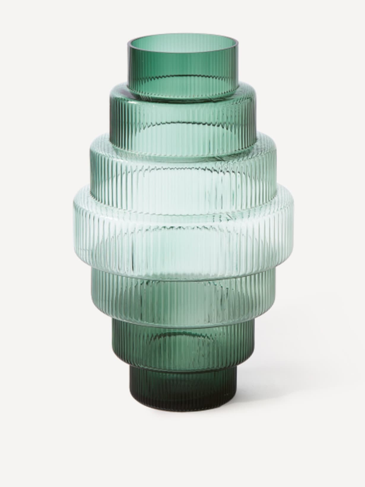 Vase en verre soufflé, Steps XXL Vert  - Pols Potten 