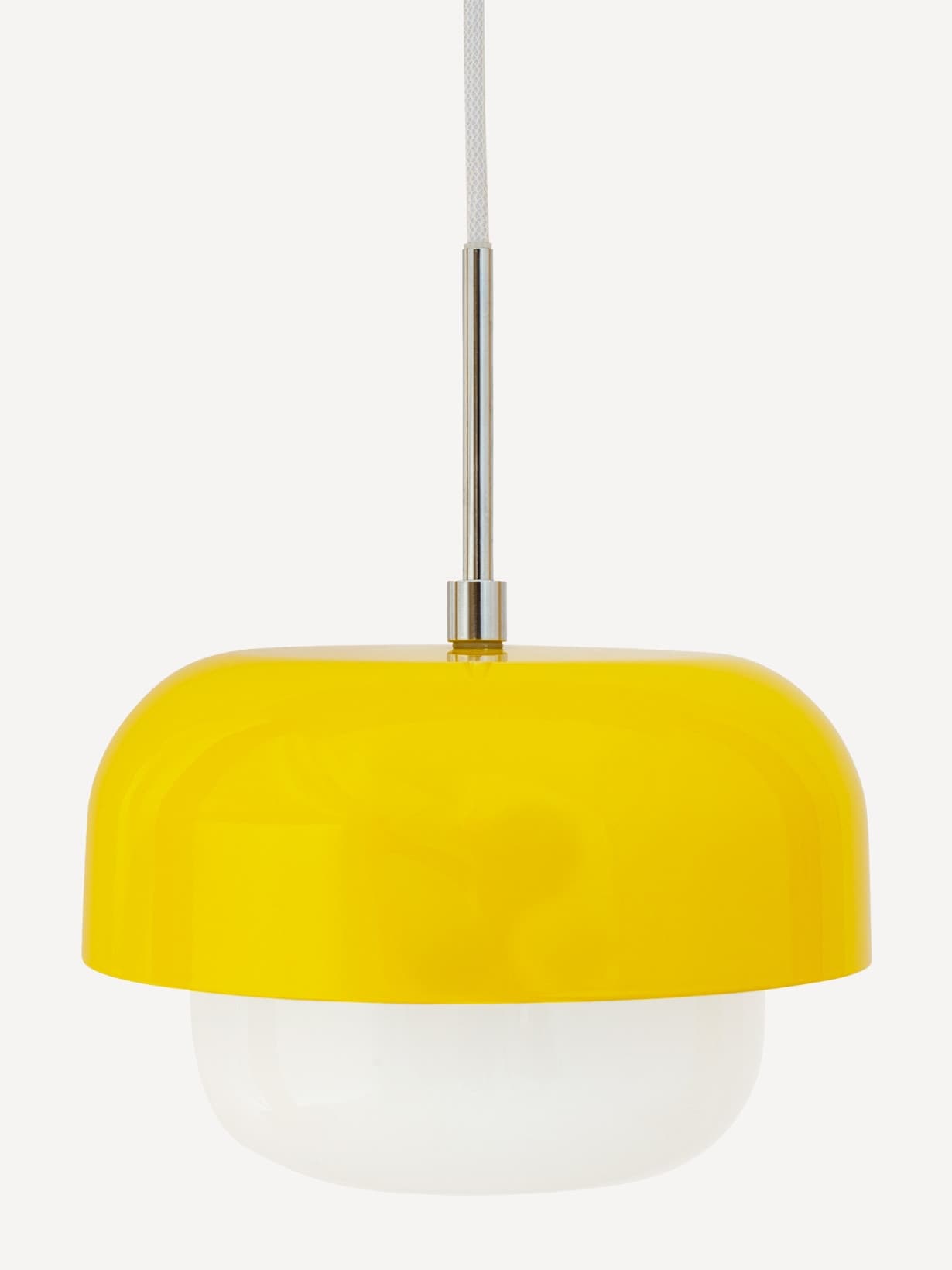 Suspension en verre et métal, Haipot Jaune  - DYBERG 