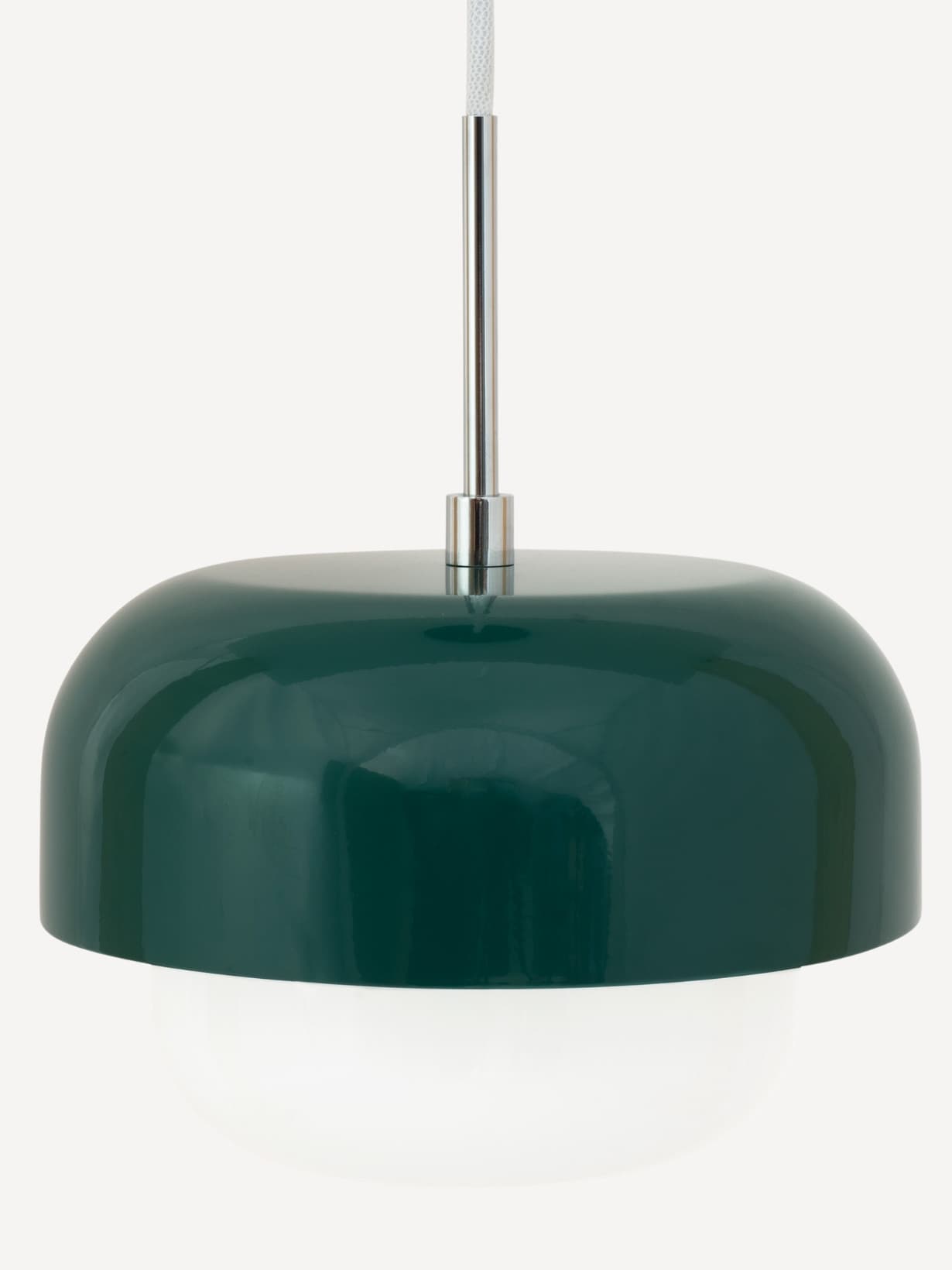 Suspension en verre et métal, Haipot Vert  - DYBERG 