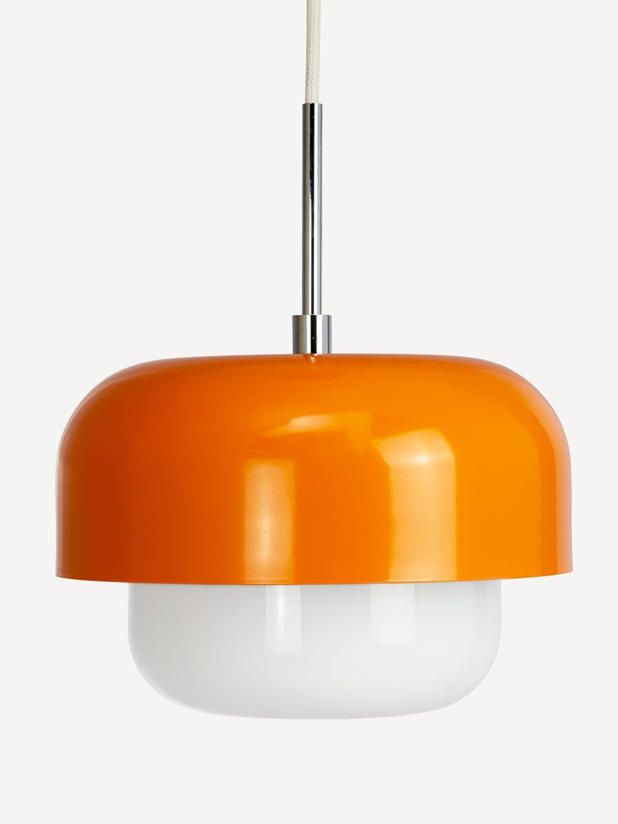 Suspension en verre et métal, Haipot Orange  - DYBERG 