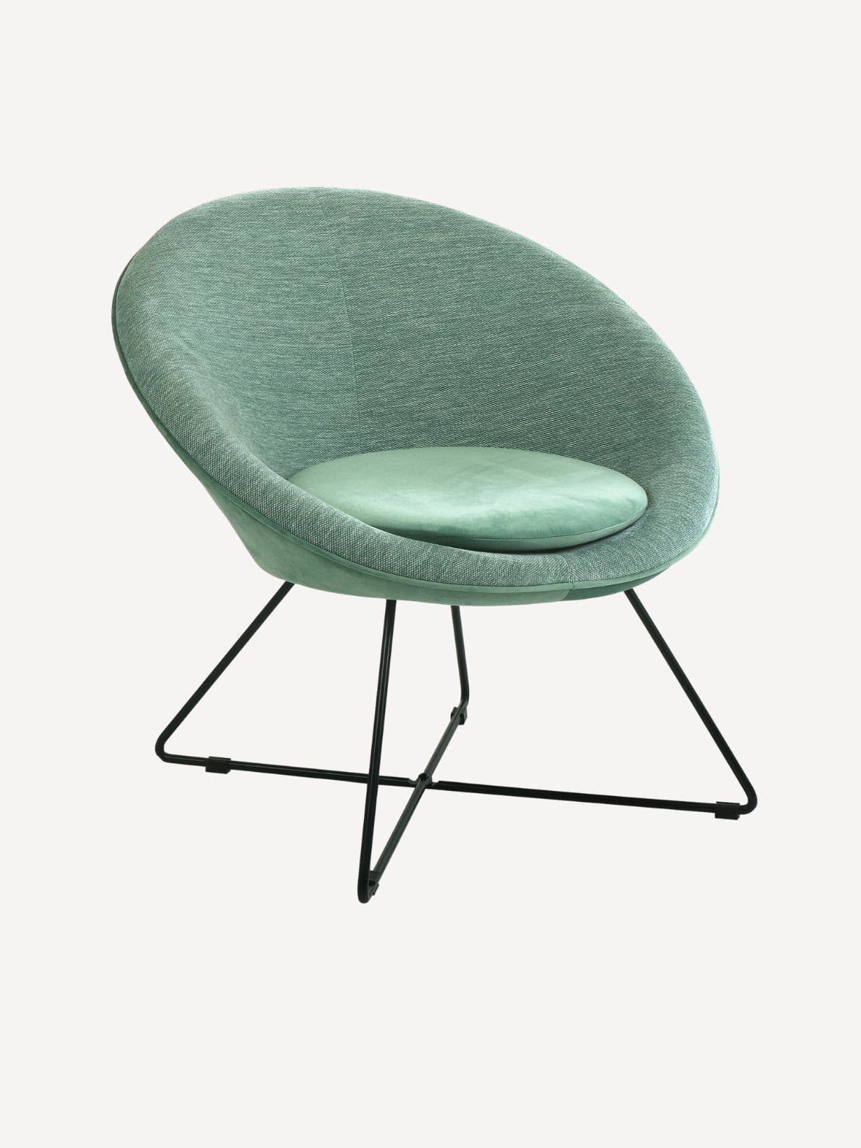 Chaise relax Garbo, en velours Bleu  - POMAX 