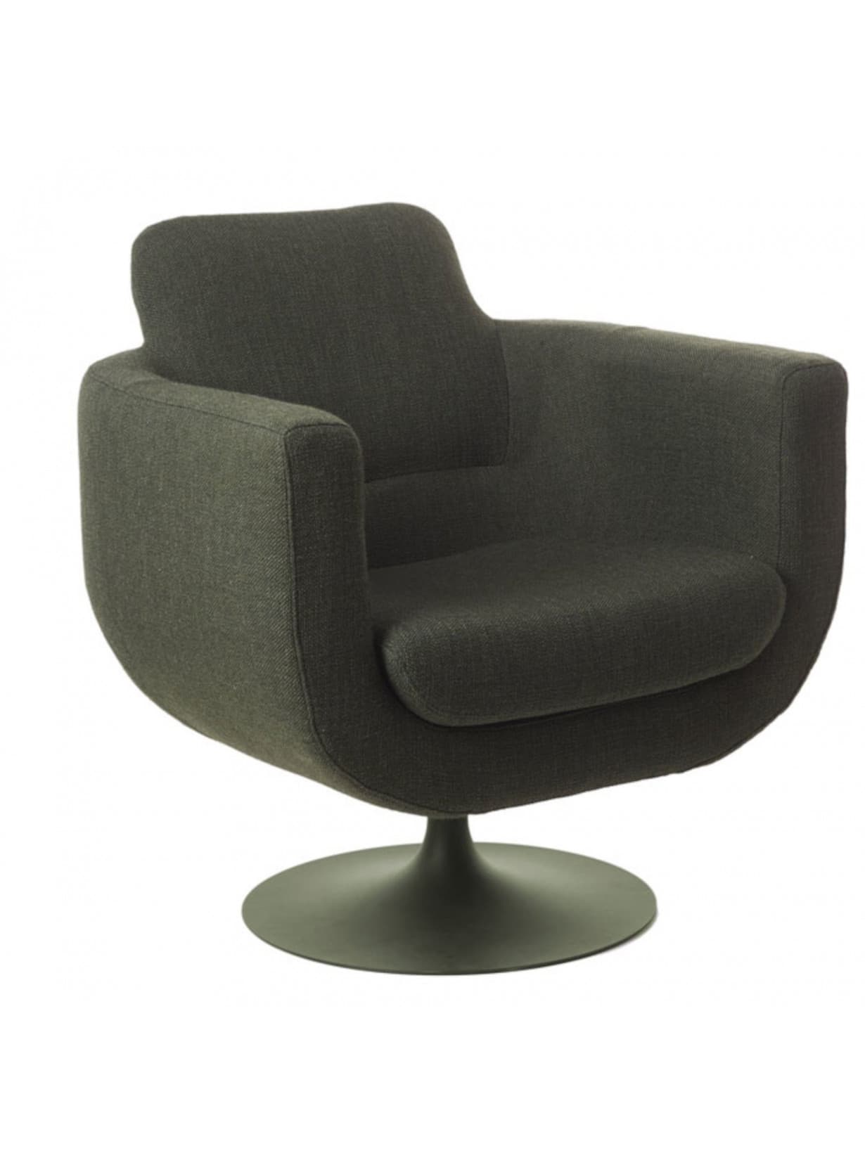 Fauteuil pivotant en tissu beige/vert, Kirk Vert  - Pols Potten 